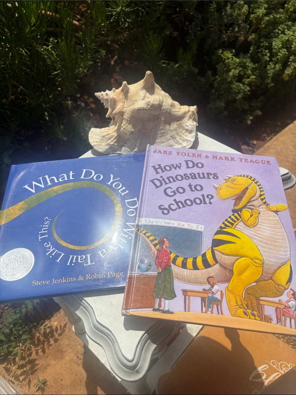 Purple "How Do Dinosaurs Go to School?" Kids Picture Book by